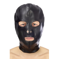 Капюшон для БДСМ Fetish Tentation Open mouth and eyes BDSM hood