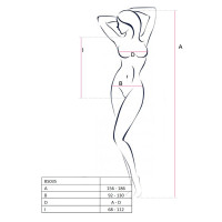 Бодістокінг Passion BS035 red, боді, імітація топа і трусиків