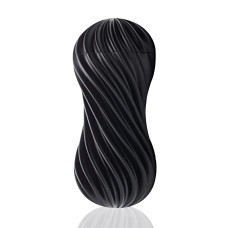 Мастурбатор Tenga FLEX Rocky Black с изменяющейся интенсивностью, можно скручивать