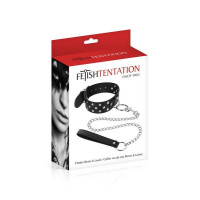 Ошейник с поводком Fetish Tentation Rivets and Leash