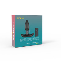 Анальна вібропробка Nexus B-stroker з масажними намистинами на ніжці з пультом Д/КУ 11 см/4 см