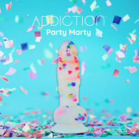 Фалоімітатор з конфетті ADDICTION - PARTY MARTY - 7.5 "- FROST &CONFETTI, 19 см, силікон