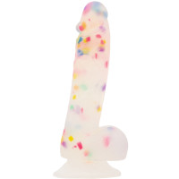 Фалоімітатор з конфетті ADDICTION - PARTY MARTY - 7.5 "- FROST &CONFETTI, 19 см, силікон