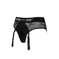 Мереживні труси для страпона з підв’язками для панчіх Strap-On-Me DIVA HARNESS, S