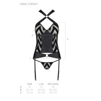 Корсет Hima Corset black L/XL - Passion
