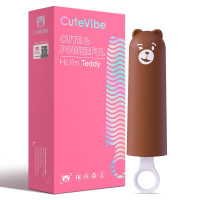 Вібратор CuteVibe Teddy Brown (Pink Dildo)