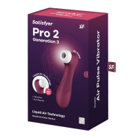 Вакуумний стимулятор Satisfyer Pro 2 Generation 3 with Liquid Air Wine Red
