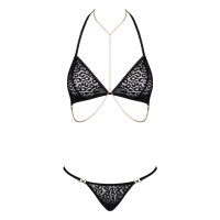 Комплект Obsessive Pantheria 2-pcs set black S/M