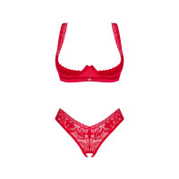 Obsessive Lacelove cupless 2-pcs set XL/2XL