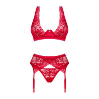 Obsessive Lacelove cupless 3-pcs set XL/2XL