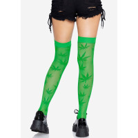 Панчохи Leg Avenue 420 Net thigh highs Green