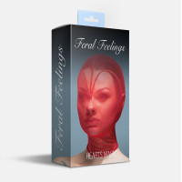 Маска серце сітка Feral Feelings - Hearts Mask Red/Red