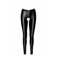 Легінси Noir Handmade F304 Taboo wetlook leggings with open crotch and bum - M