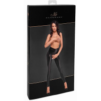 Легінси Noir Handmade F304 Taboo wetlook leggings with open crotch and bum - L