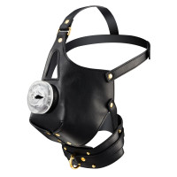 Маска-доспехи для орального секса с поводком LOCKINK SEVANDA Blowjob Head Muzzle with Leash