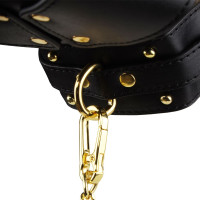 Маска-доспехи для орального секса с поводком LOCKINK SEVANDA Blowjob Head Muzzle with Leash