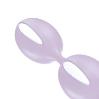 Вагінальні кульки Fun Factory SMARTBALLS DUO, бузково-білі, 2 шт, діаметр 3,2 та 3,6 см