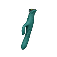 Пульсатор-кролик з вібрацією Zalo Mose 2 Turquoise Green