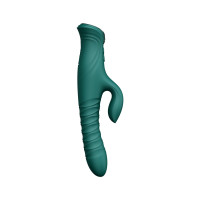 Пульсатор-кролик з вібрацією Zalo Mose 2 Turquoise Green