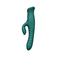 Пульсатор-кролик з вібрацією Zalo Mose 2 Turquoise Green