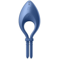 Эрекционное смарт виброкольцо ласо с регулировкой размера Satisfyer Bullseye Blue