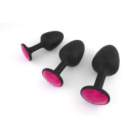 Анальна пробка Dorcel Geisha Plug Ruby M з кулькою всередині, 3,2см