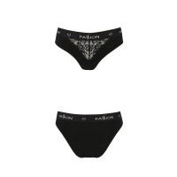 Трусики с широкой резинкой и кружевом Passion PS001 PANTIES black, size XL