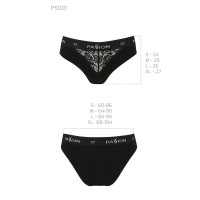 Трусики с широкой резинкой и кружевом Passion PS001 PANTIES black, size XL