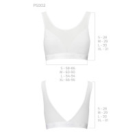 Топ с прозрачной вставкой Passion PS002 TOP white, size M