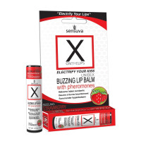 Стимулирующий бальзам для губ унисекс Sensuva - X on the Lips Strawberry с феромонами, клубника