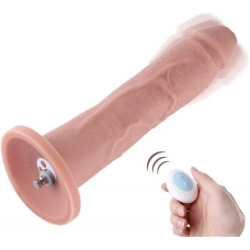 Фалоімітатор 10.2″ з вібрацією для секс-машин Hismith Silicone Dildo with Vibe, знімний конектор Kli