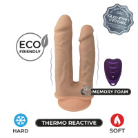 Фалоімітатор з вібрацією SilexD Double Gusto Vibro Flesh (Model 1 size 8" & 7") + LRS