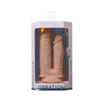 Фалоімітатор з вібрацією SilexD Double Gusto Vibro Flesh (Model 1 size 8" & 7") + LRS