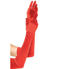 Довгі рукавички Leg Avenue Extra Long Satin Gloves red