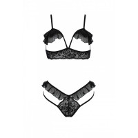 Комплект DOLLY SET WITH OPEN BRA black XXL/XXXL Passion