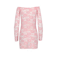 Прозора сорочка з довгим рукавом YOLANDA CHEMISE pink XXL/XXXL - Passion, трусики