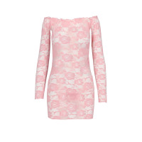 Прозора сорочка з довгим рукавом YOLANDA CHEMISE pink XXL/XXXL - Passion, трусики