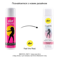 Збудлива змазка на водній основі pjur my glide 100 мл, із женьшенем, зігріває
