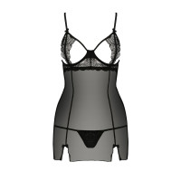 Прозора сорочка QUENTRIS CHEMISE black L/XL - Passion