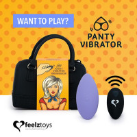 Вібратор в трусики FeelzToys Panty Vibrator Purple з пультом дистанційного керування
