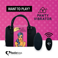 Вібратор в трусики FeelzToys Panty Vibrator Black з пультом дистанційного керування