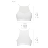 Спортивний топ з прозорою вставкою Passion PS006 TOP white, size S