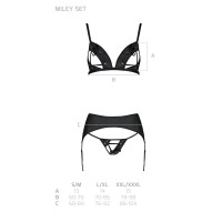Комплект з еко шкіри Passion Miley Set black XXL/XXXL