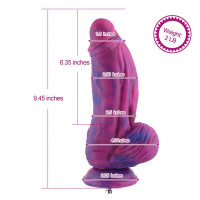 Фалоімітатор для секс-машин Hismith 9.45″ Silicone Fantasy Series Dildo, система кріплення KlicLok,