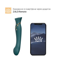 Смартвибратор 3в1 Zalo — Queen Jewel Green