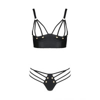 Комплект з еко шкіри Malwia Bikini black 4XL/5XL — Passion