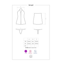 Еротичний костюм покоївки Obsessive Servgirl costume S/M