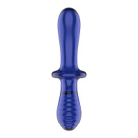 Стеклянный дилдо Satisfyer Double Crystal (light blue)