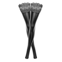 Панчохи Noir Handmade F135 Powerwetlook stockings - 3XL