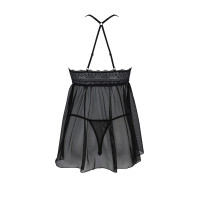Пеньюар Passion KERRIA CHEMISE black L/XL - ECO Passion